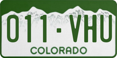 CO license plate 011VHU