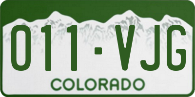 CO license plate 011VJG