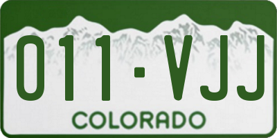 CO license plate 011VJJ