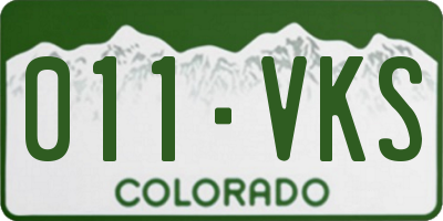 CO license plate 011VKS