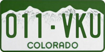 CO license plate 011VKU