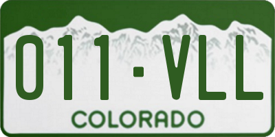 CO license plate 011VLL