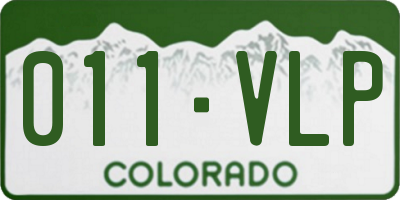 CO license plate 011VLP