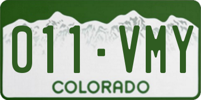 CO license plate 011VMY