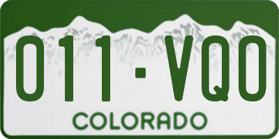 CO license plate 011VQO