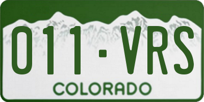 CO license plate 011VRS