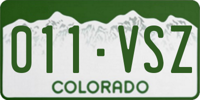 CO license plate 011VSZ