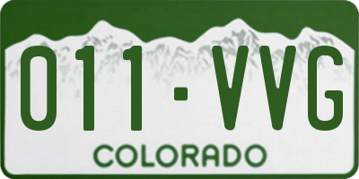 CO license plate 011VVG