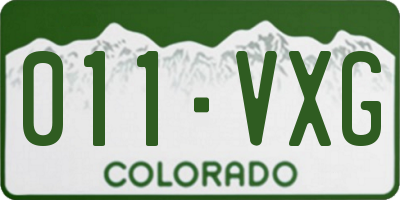 CO license plate 011VXG