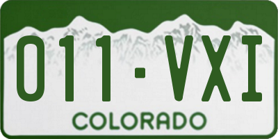 CO license plate 011VXI