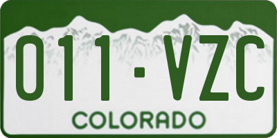 CO license plate 011VZC