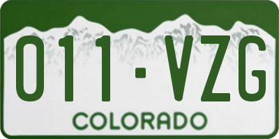 CO license plate 011VZG