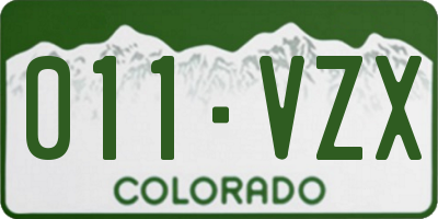 CO license plate 011VZX