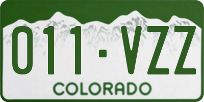 CO license plate 011VZZ