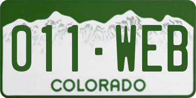 CO license plate 011WEB