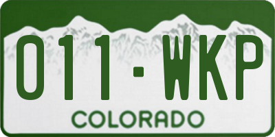 CO license plate 011WKP