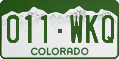 CO license plate 011WKQ