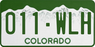 CO license plate 011WLH
