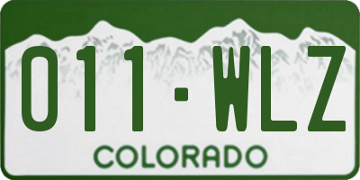 CO license plate 011WLZ