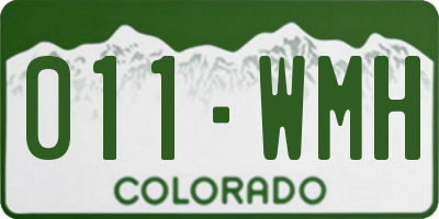CO license plate 011WMH