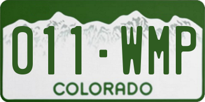 CO license plate 011WMP