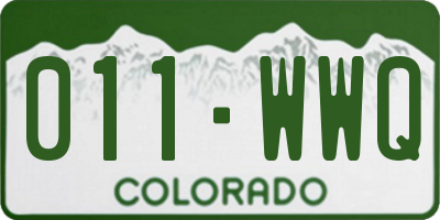CO license plate 011WWQ