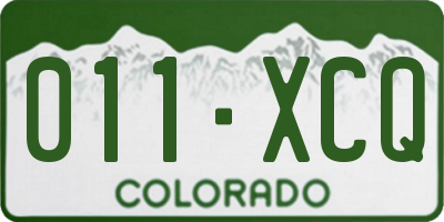 CO license plate 011XCQ