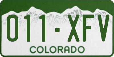 CO license plate 011XFV