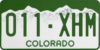 CO license plate 011XHM