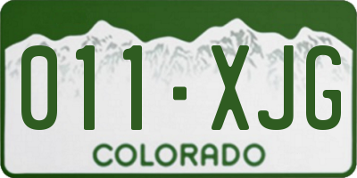 CO license plate 011XJG