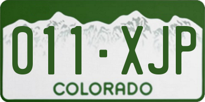 CO license plate 011XJP