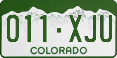 CO license plate 011XJU