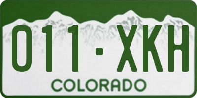 CO license plate 011XKH