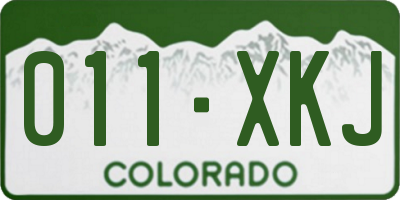 CO license plate 011XKJ