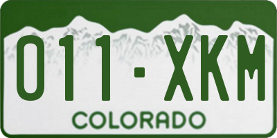 CO license plate 011XKM