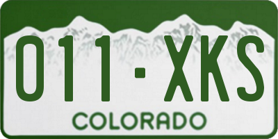 CO license plate 011XKS