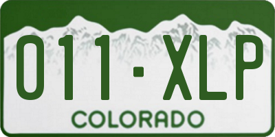 CO license plate 011XLP