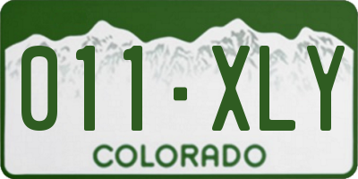 CO license plate 011XLY