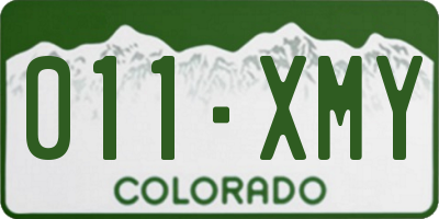 CO license plate 011XMY