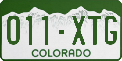 CO license plate 011XTG