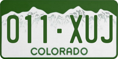 CO license plate 011XUJ