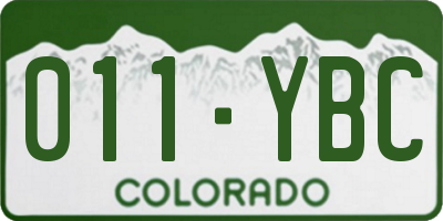 CO license plate 011YBC