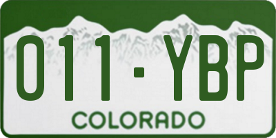 CO license plate 011YBP