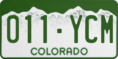 CO license plate 011YCM