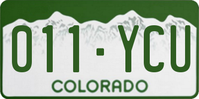 CO license plate 011YCU