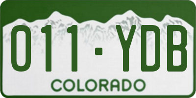 CO license plate 011YDB