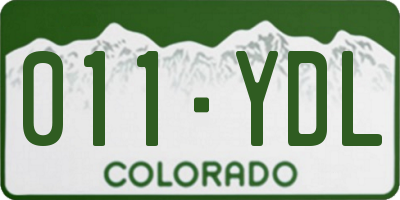 CO license plate 011YDL