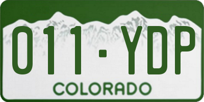 CO license plate 011YDP