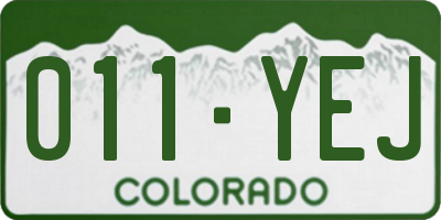 CO license plate 011YEJ
