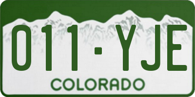 CO license plate 011YJE